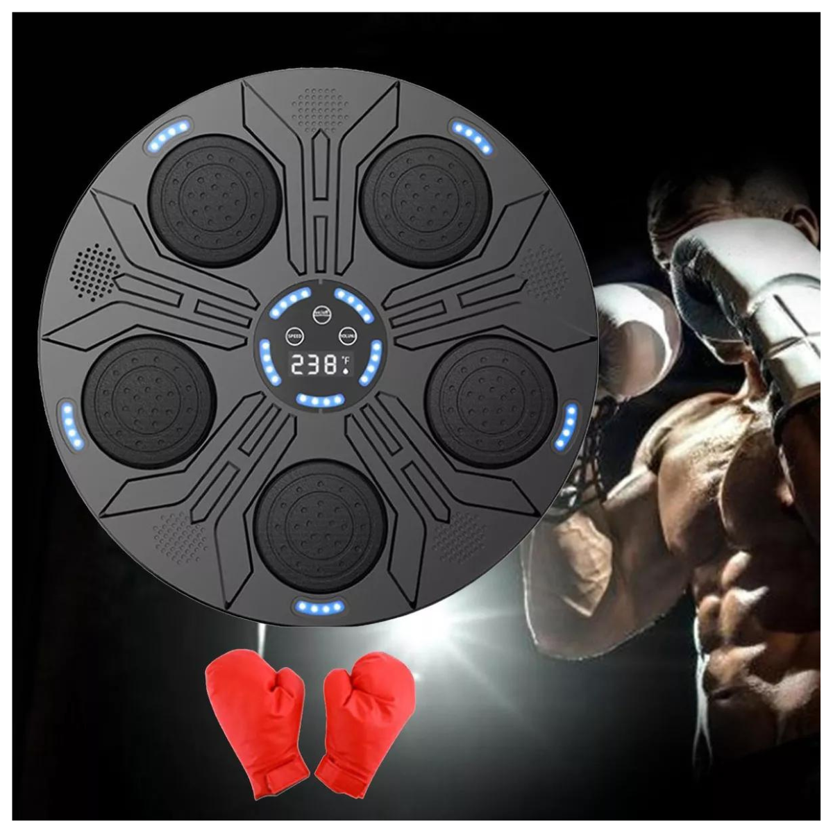 🥊 Máquina de Boxeo Profesional con Música y Luces – ¡Entrena, Libera Estrés!